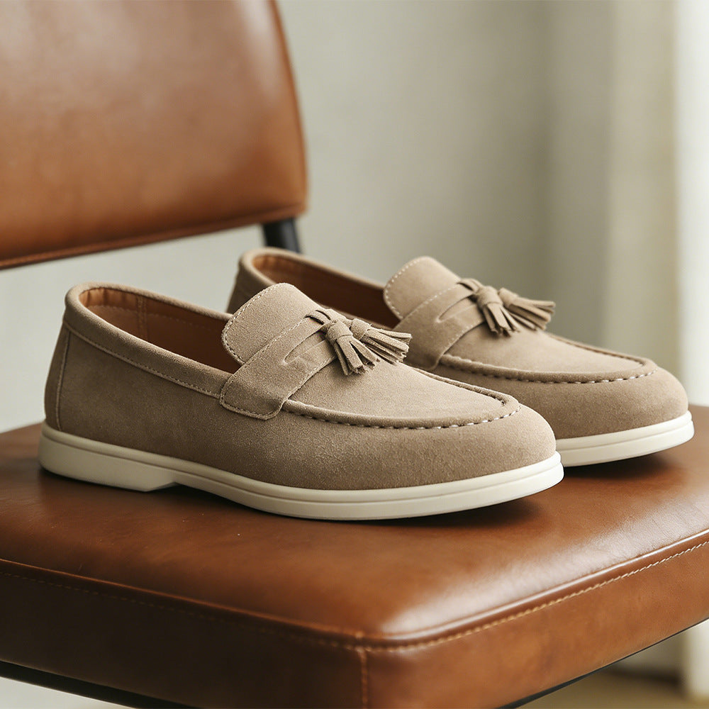 Mike | Mens Leather Loafers Slip On Driving Casual Loafer Shoes