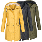 Mirren | Womens Waterproof Hooded Longline Rain Jacket