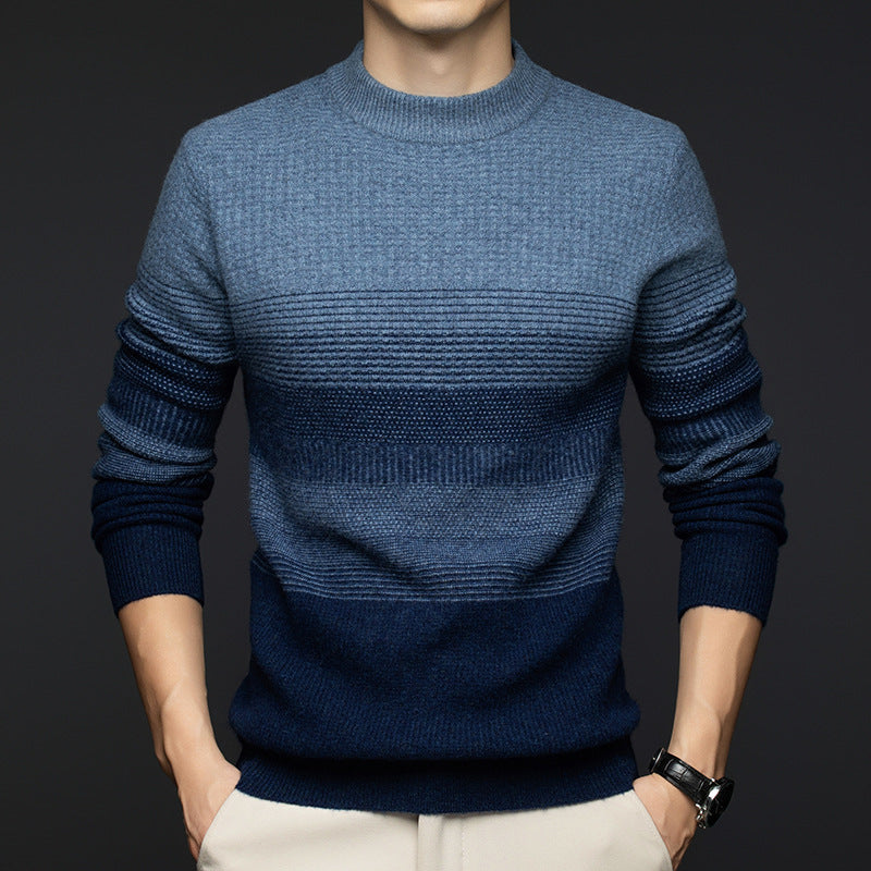 Mitchell | Mens Thick Warm Knit Sweater Round Neck Pullover