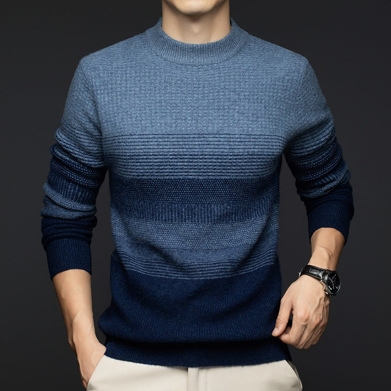Mitchell | Mens Thick Warm Knit Sweater Round Neck Pullover