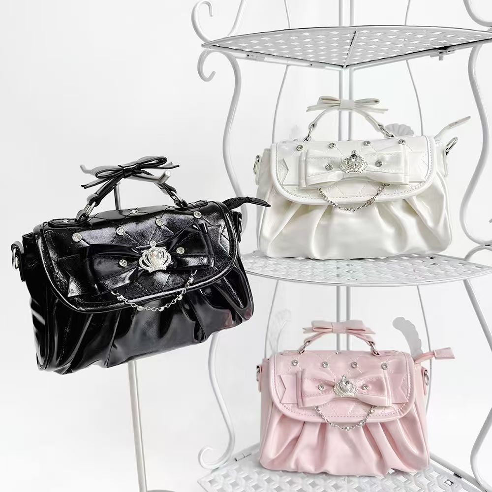 Mona | Womens Rhinestone Bow Evening Bag Shoulder Purse Handbag