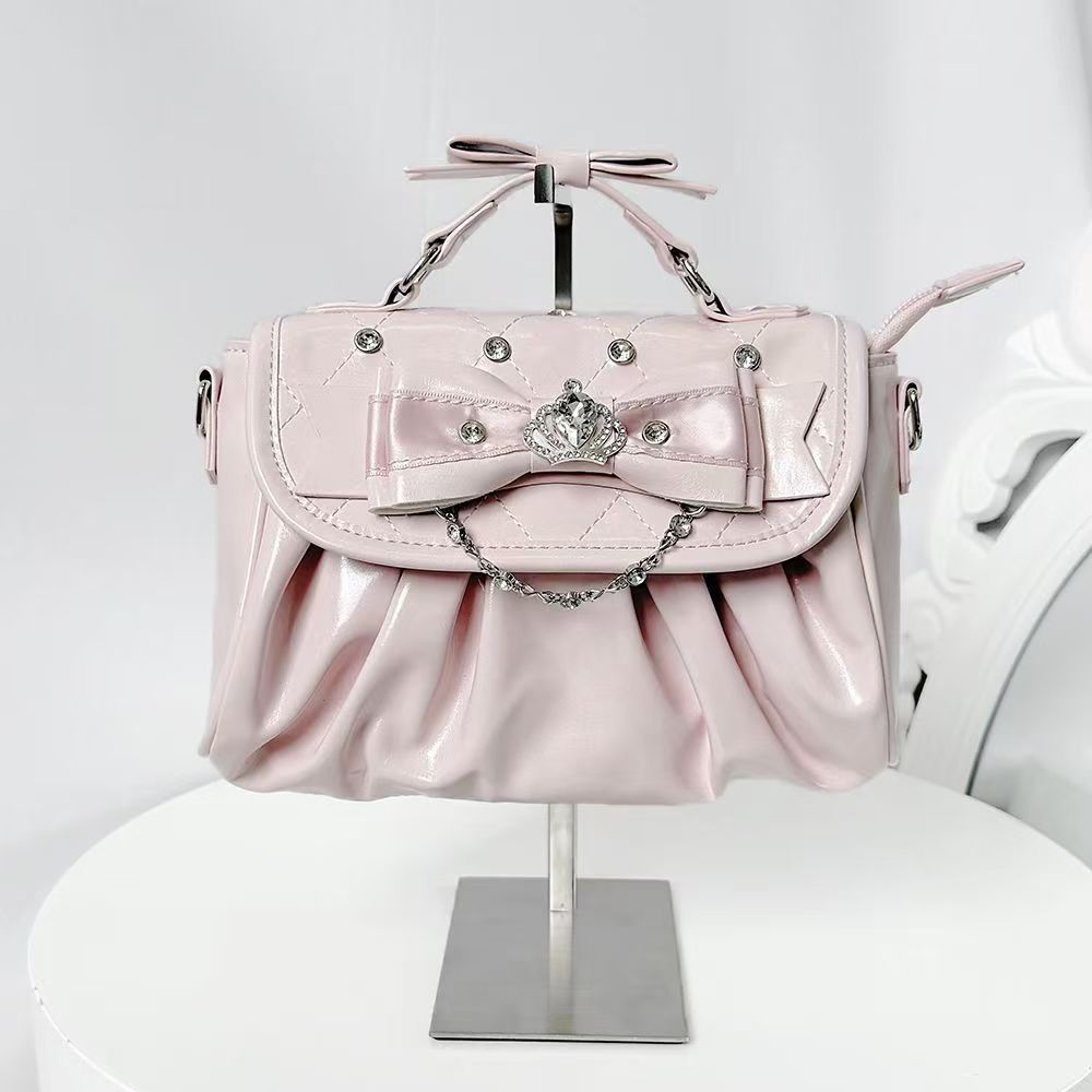 Mona | Womens Rhinestone Bow Evening Bag Shoulder Purse Handbag