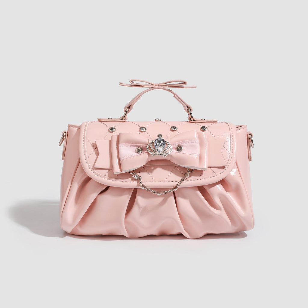 Mona | Womens Rhinestone Bow Evening Bag Shoulder Purse Handbag