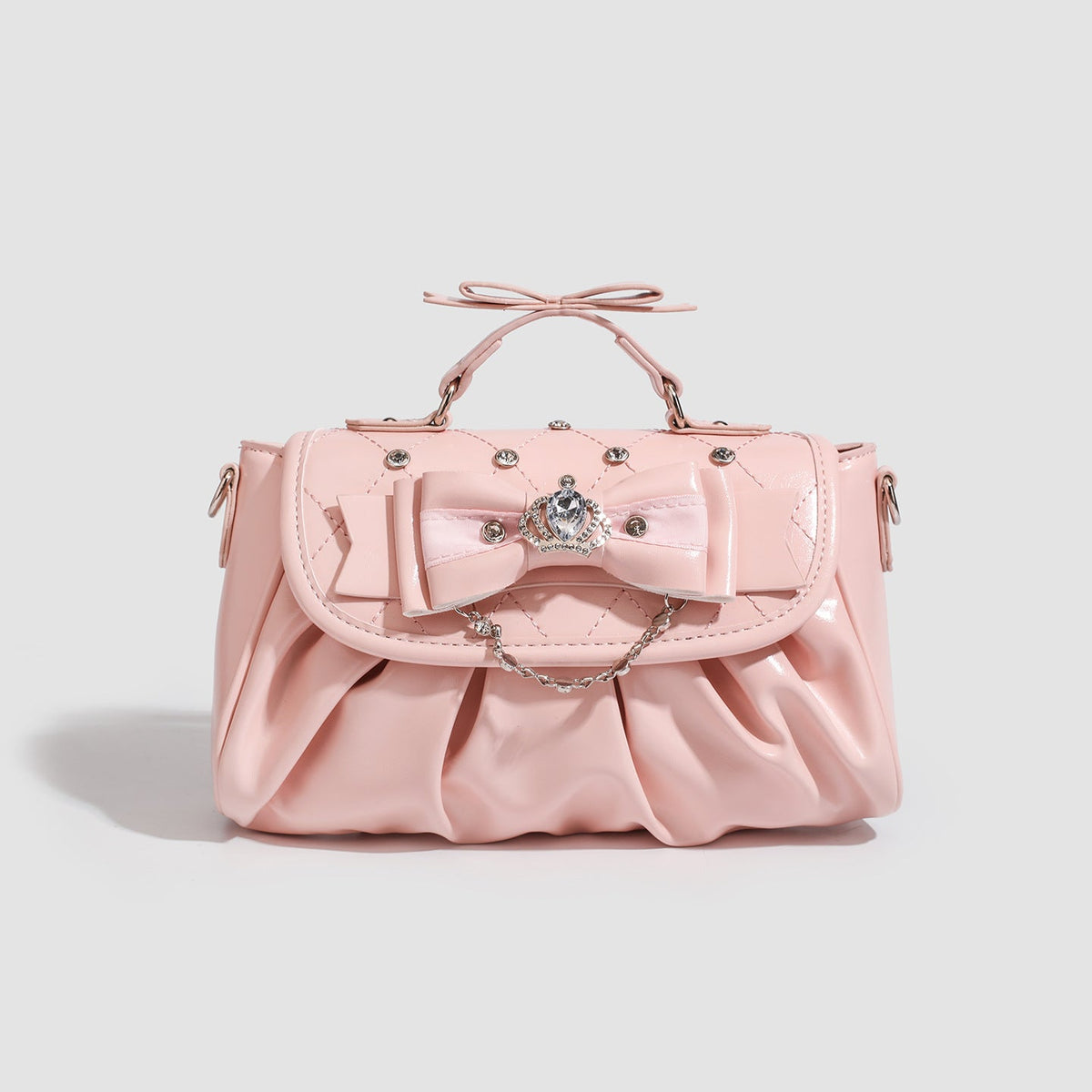 Mona | Womens Rhinestone Bow Evening Bag Shoulder Purse Handbag