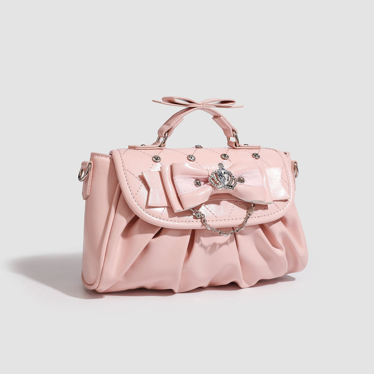 Mona | Womens Rhinestone Bow Evening Bag Shoulder Purse Handbag