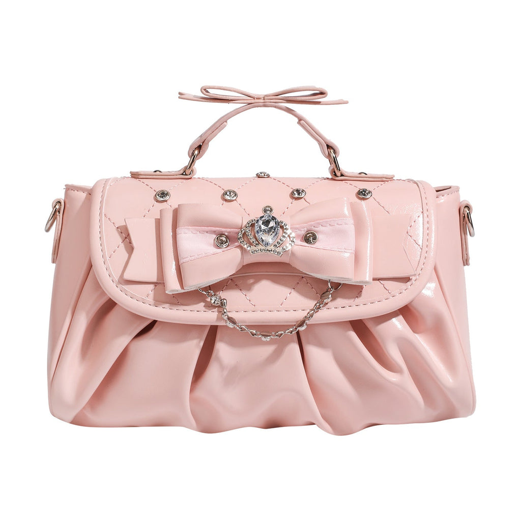 Mona | Womens Rhinestone Bow Evening Bag Shoulder Purse Handbag