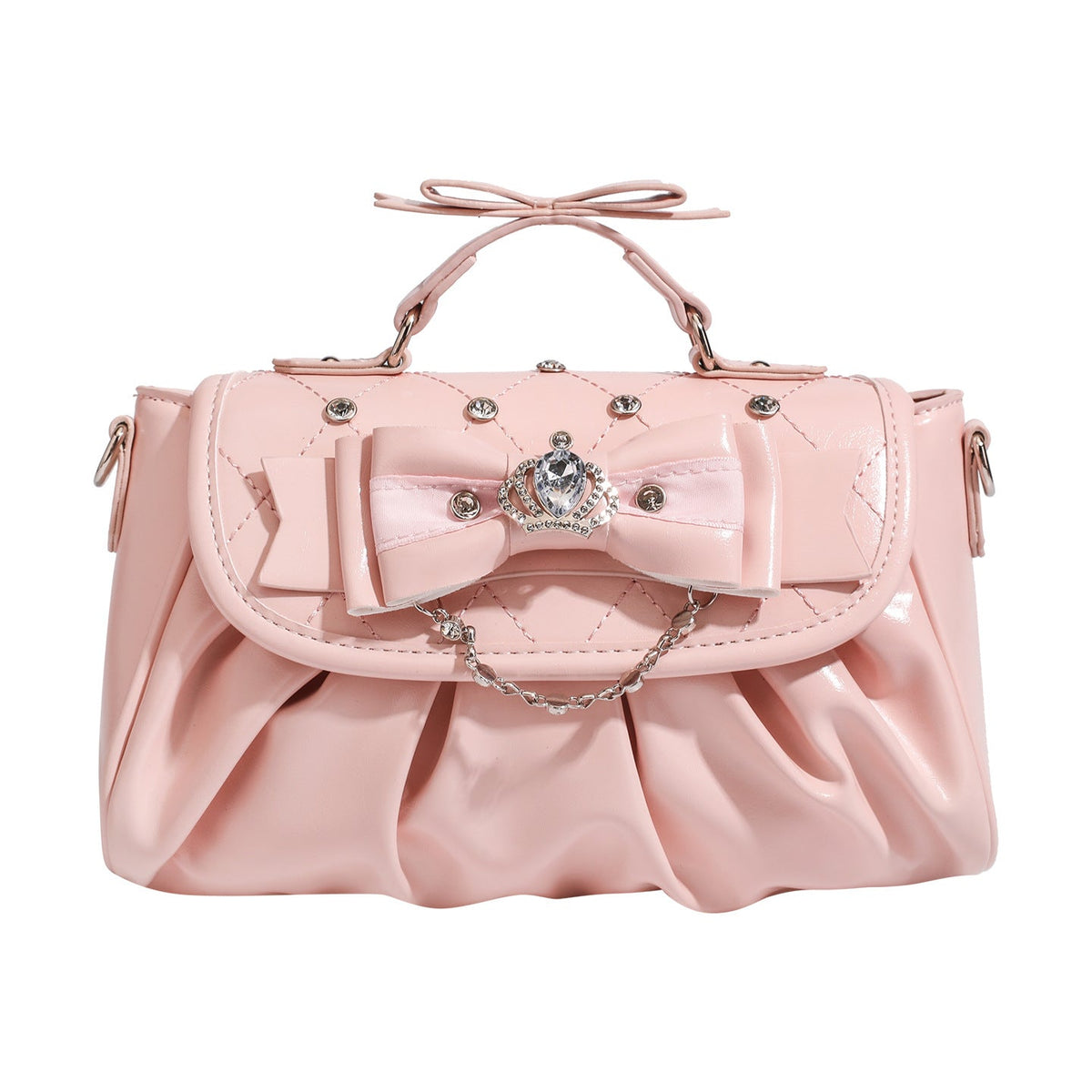 Mona | Womens Rhinestone Bow Evening Bag Shoulder Purse Handbag