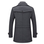 Morris | Mens Wool Blend Double Collar Business Winter Overcoat