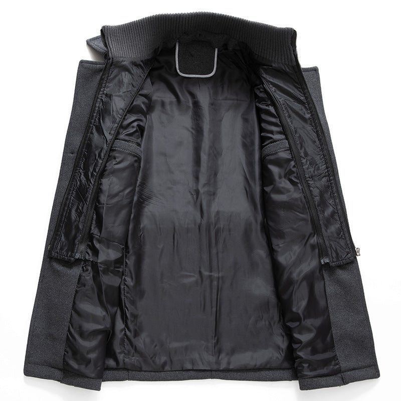 Morris | Mens Wool Blend Double Collar Business Winter Overcoat