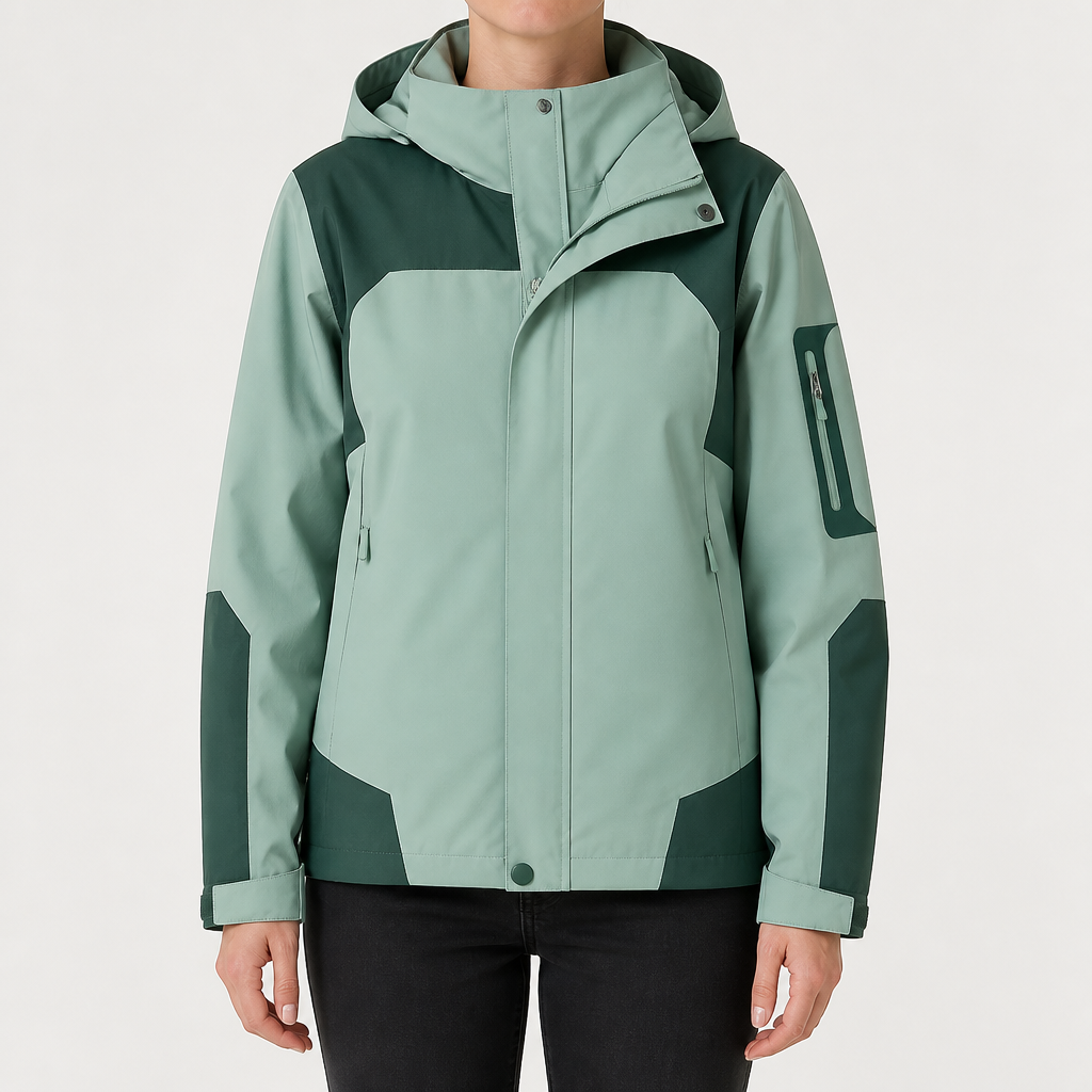 Myra | Womens Waterproof Windproof Packable Windbreaker Rain Jacket, Lime Green