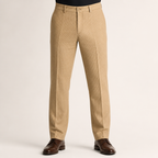 Nadia | Mens Slim Fit Tapered Business Formal Trousers, Khaki