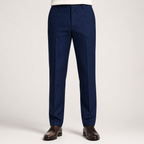 Nadia | Mens Slim Fit Tapered Business Formal Trousers, Royal Blue
