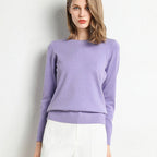 Nadia | Womens Round Neck Long Sleeve Knitted Jumper - 1