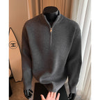 Nate | Mens Half Zip Sweater Knit Wool Long Sleeve Pullover