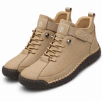 Nathan | Mens Leather Casual Work Mid Top Stitched Boots