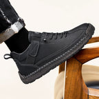 Nathan | Mens Leather Casual Work Mid Top Stitched Boots