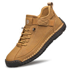Nathan | Mens Leather Casual Work Mid Top Stitched Boots