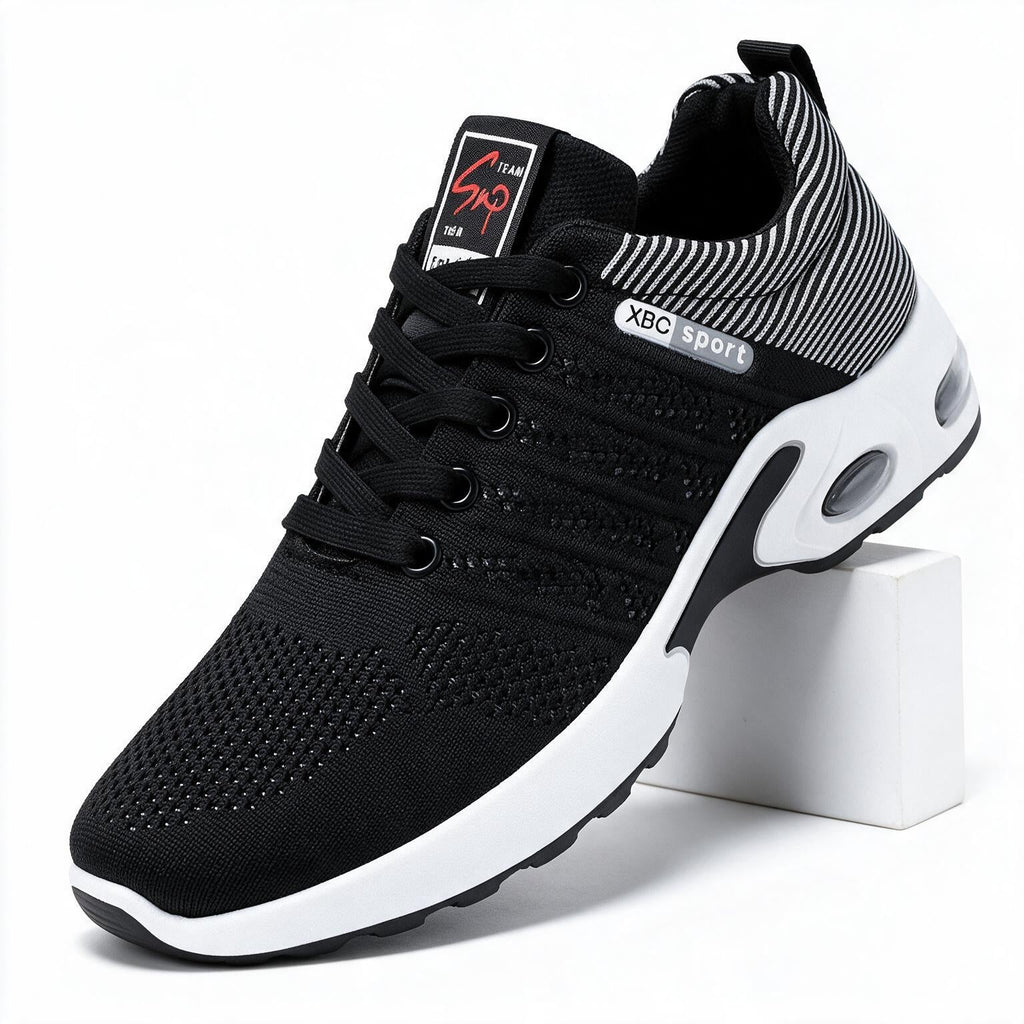 Neal | Mens Knit Cushioned Lightweight Lace Up Running Shoes Sneakers