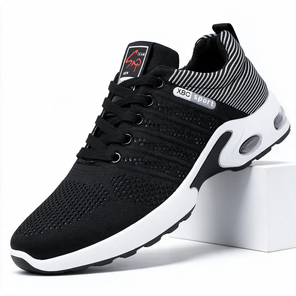 Neal | Mens Knit Cushioned Lightweight Lace Up Running Shoes Sneakers