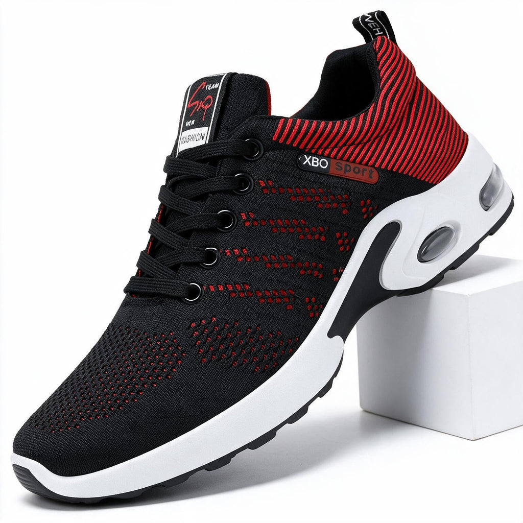 Neal | Mens Knit Cushioned Lightweight Lace Up Running Shoes Sneakers