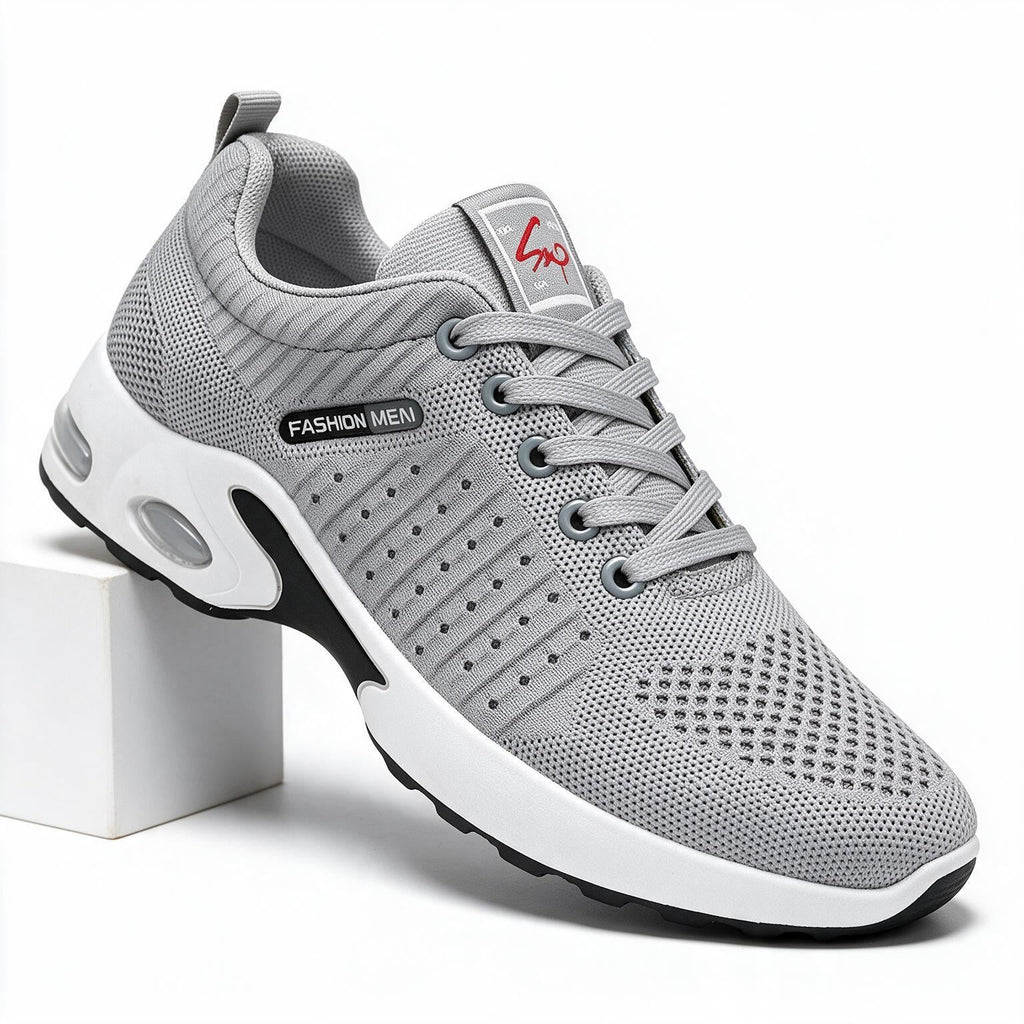 Neal | Mens Knit Cushioned Lightweight Lace Up Running Shoes Sneakers