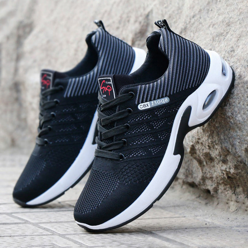 Neal | Mens Knit Cushioned Lightweight Lace Up Running Shoes Sneakers