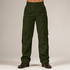 Nero | Mens Cargo Trousers Work Multi Pocket Straight Leg Trousers, Army Green