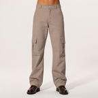 Nero | Mens Cargo Trousers Work Multi Pocket Straight Leg Trousers, Khaki