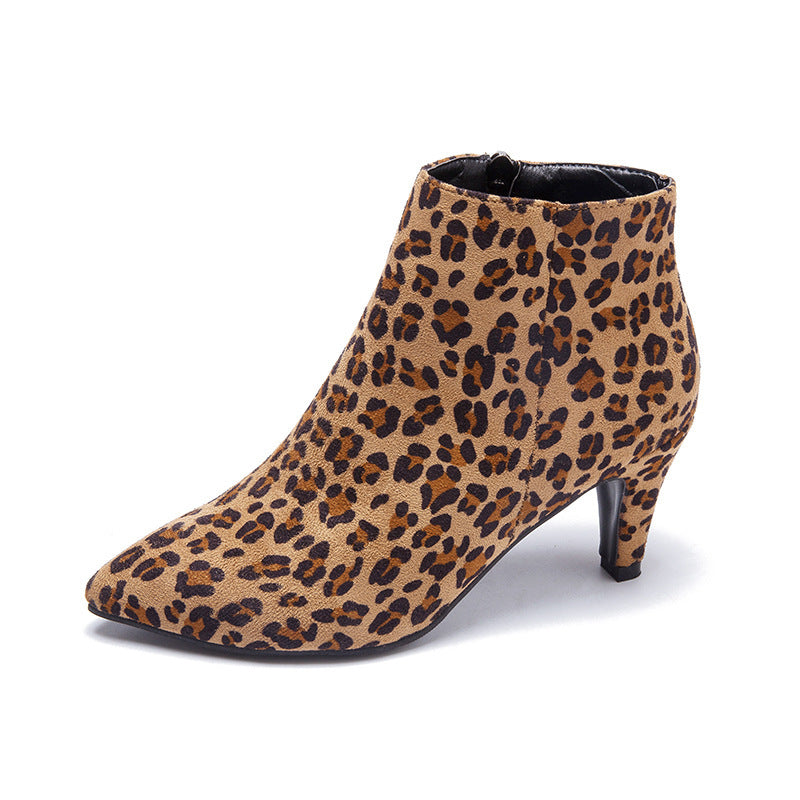 Noelle | Womens Pointed Toe Stiletto Heel Ankle Boots Suede Booties - 1