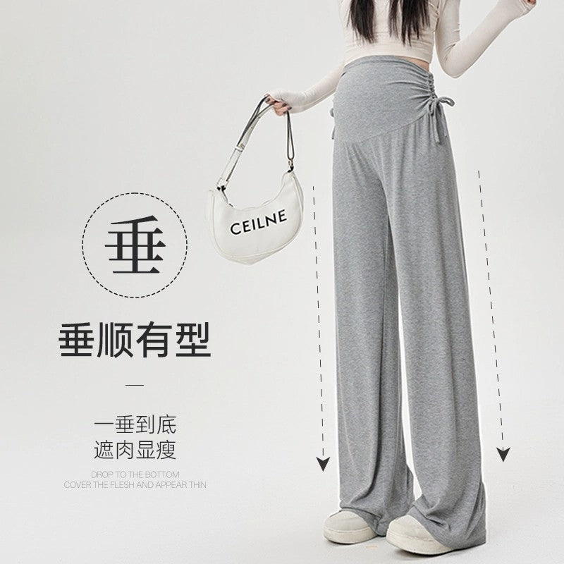 Noor | Womens Maternity High Waist Wide Leg Belly Support Trousers - 4
