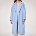 Oakley | Womens Longline Wool Blend Winter Long Coat, Light Blue