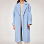 Oakley | Womens Longline Wool Blend Winter Long Coat, Light Blue