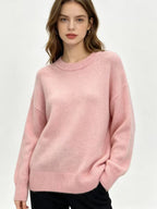 Odette | Womens Loose Round Neck Pullover Knitted Jumper - 3