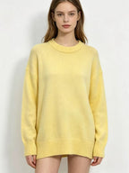 Odette | Womens Loose Round Neck Pullover Knitted Jumper - 4
