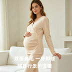 Odette | Womens Maternity Nursing Cotton Long Sleeve Loungewear Set - 2