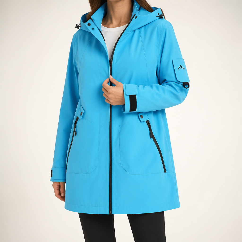 Odile | Womens Waterproof Jacket Hooded Windproof Outdoor Rain Coat, Design 5