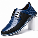 Oliver | Mens Breathable Leather Lace Up Casual Shoes Non Slip Sole