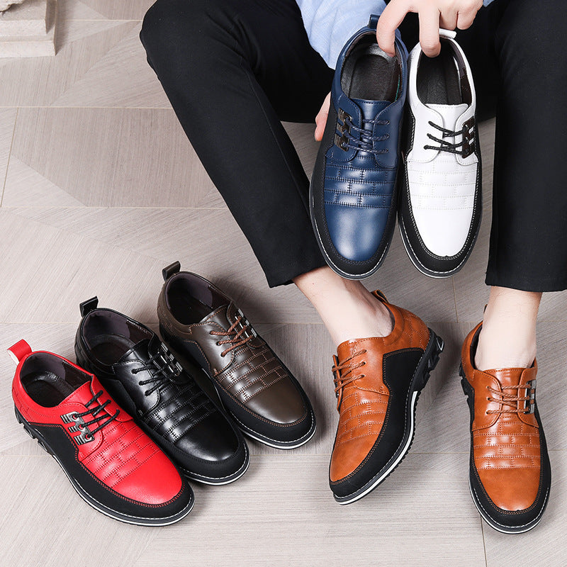 Oliver | Mens Breathable Leather Lace Up Casual Shoes Non Slip Sole