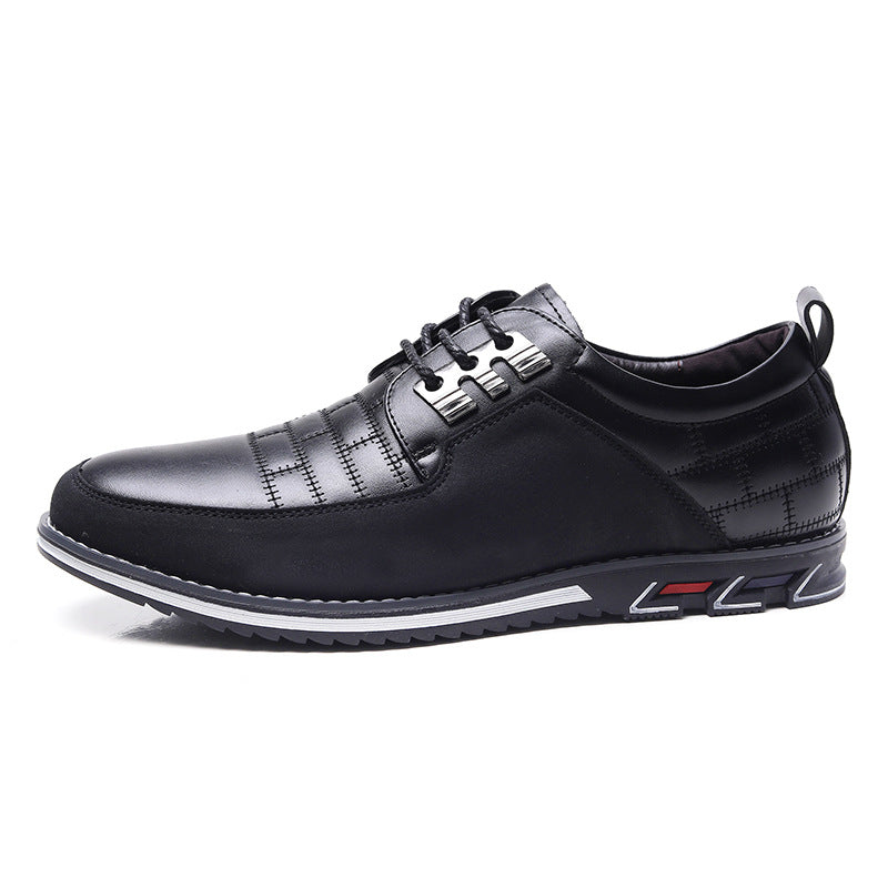 Oliver | Mens Breathable Leather Lace Up Casual Shoes Non Slip Sole