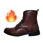 Otto | Mens Faux Leather Lace Up Ankle Boots Fall Winter Casual Footwear