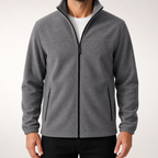 Ottoline | Mens Fleece Lined Winter Warm Stand Collar Jacket, Dark Grey
