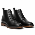 Owen | Mens Leather Ankle Boots Retro Lace Up Casual Winter Footwear