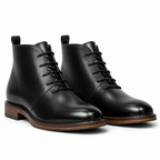 Owen | Mens Leather Ankle Boots Retro Lace Up Casual Winter Footwear