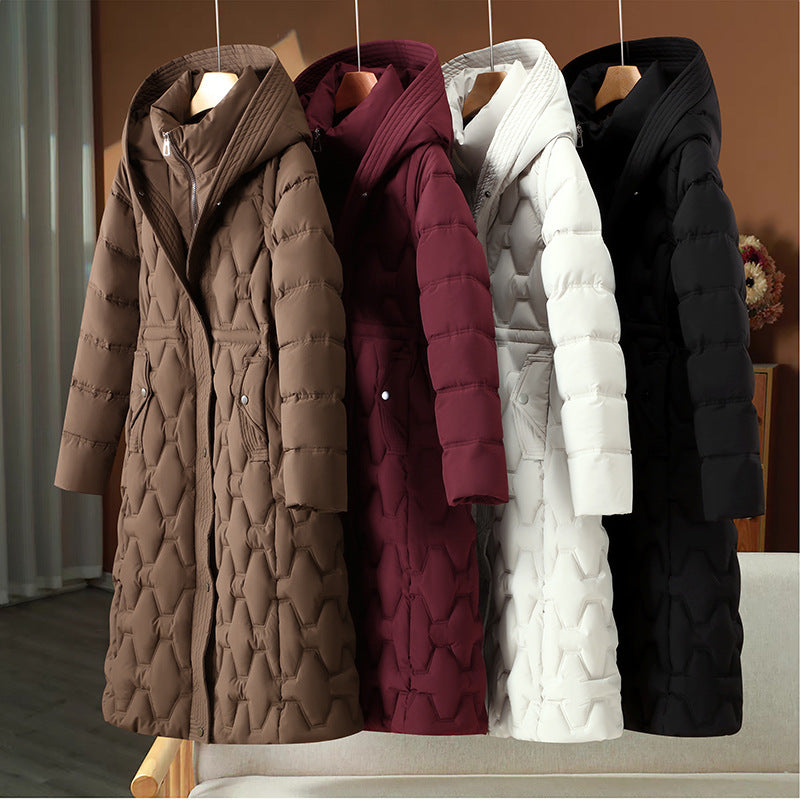 Patrice | Womens Padded Warm Winter Long Puffer Coat
