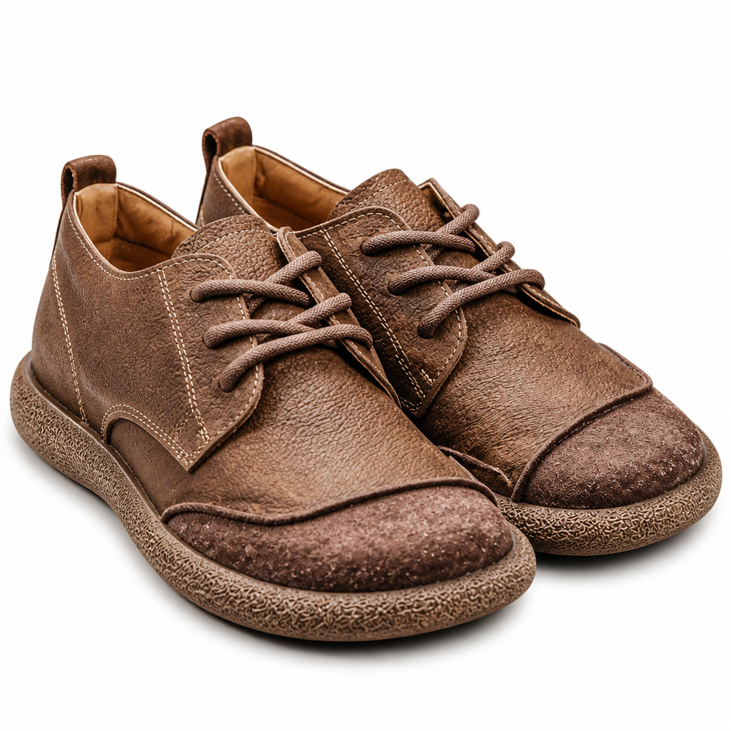 Paul | Mens Leather Lace Up Boots Retro Casual Low Top Shoes