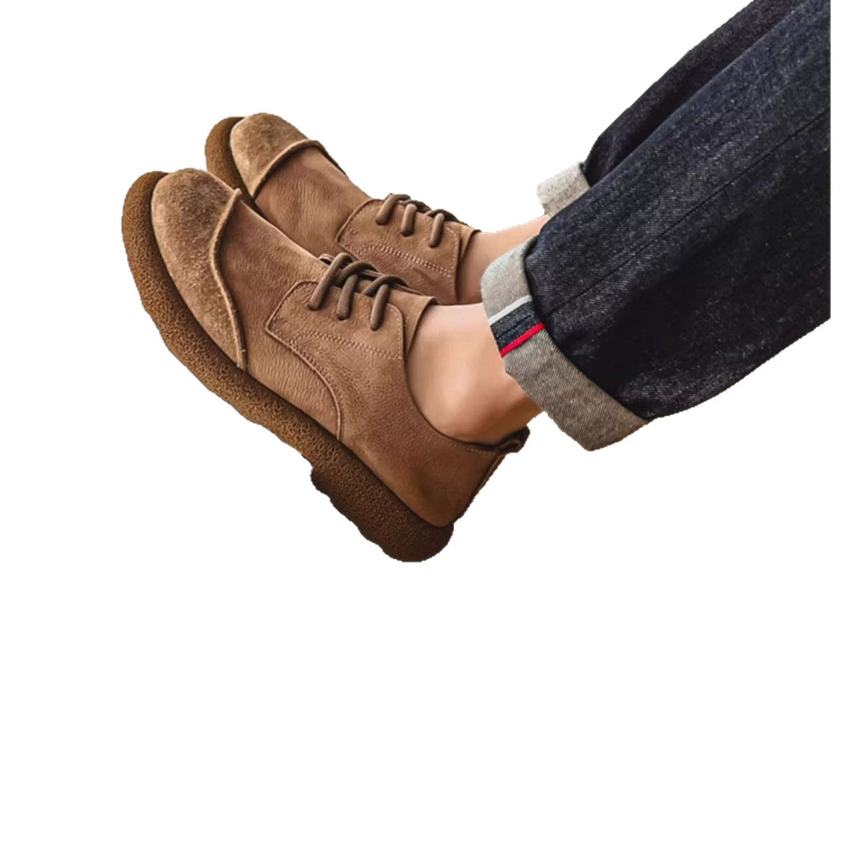 Paul | Mens Leather Lace Up Boots Retro Casual Low Top Shoes