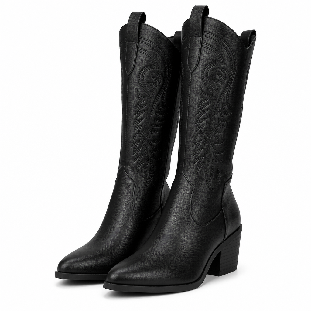 Penelope | Womens Knee High Western Heeled Long Riding Boots