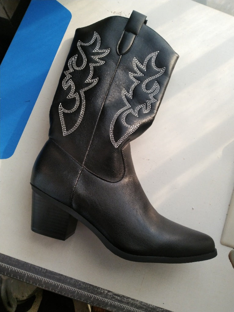 Penelope | Womens Knee High Western Heeled Long Riding Boots