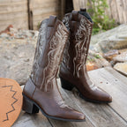 Penelope | Womens Knee High Western Heeled Long Riding Boots
