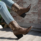 Penelope | Womens Knee High Western Heeled Long Riding Boots